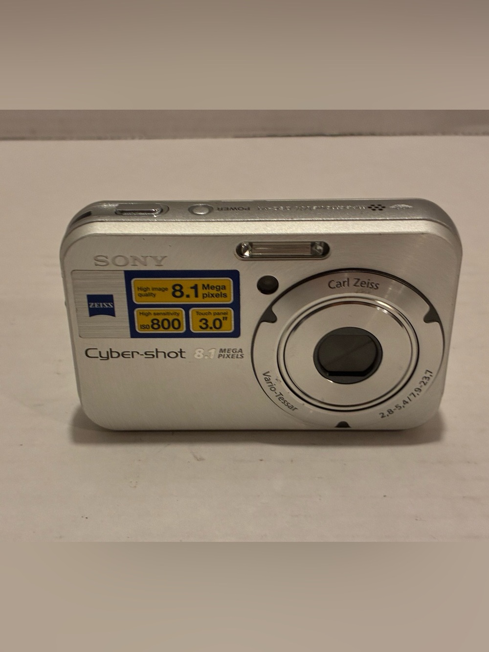 Sony Cybershot DSC-N1 8.1MP Digital Camera Silver W Case Touchscreen Tested.